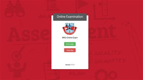 how to do mku online exam